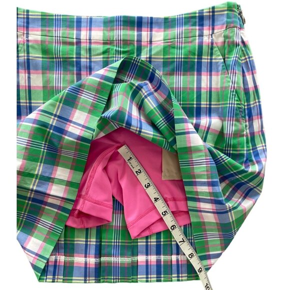 Polo Ralph Lauren Golf Plaid Pleated Golf Skort Fairway Plaid Size 2 $148 NWOT - Picture 6 of 13